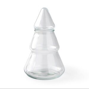 New! Target Bullseye Playground Novelty Tree Shaped Clear Glass Jar, 8.3” tall